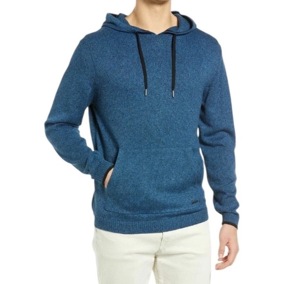 Rodd & Gunn Kingsley Park Knit Blue Hooded Sweater Size 2XL